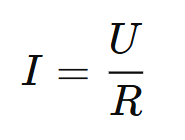 Courant en fonction de la tension et de la résistance